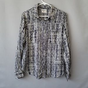 X HOLDING HORSES ANTHROPOLOGIE BUTTON DOWN BLOUSE